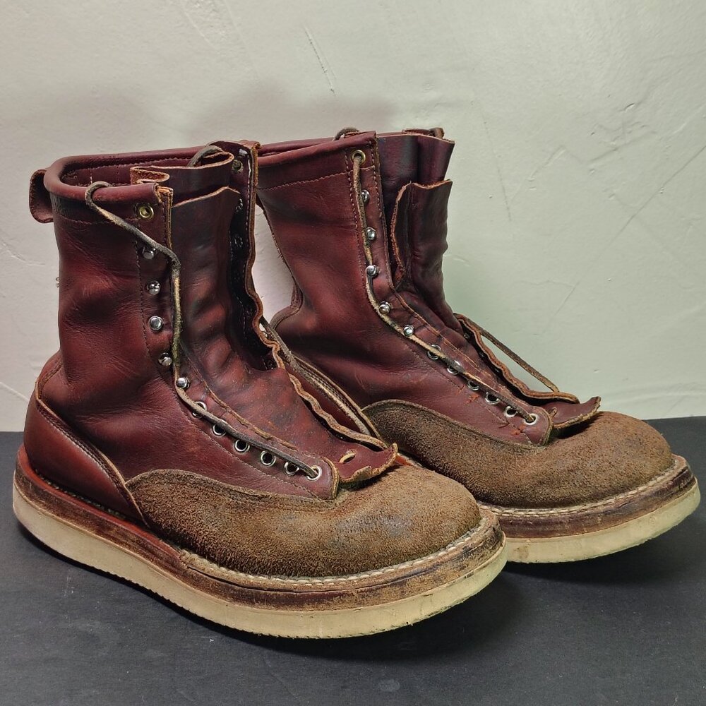 Custom White's Boots Cougar - Oxblood / Burgundy / Brown Smooth / Roughout